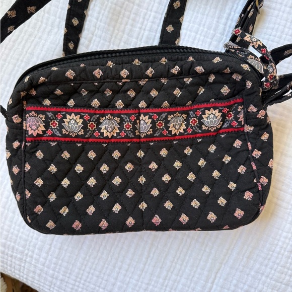 Vera Bradley Black and Red and Pink Diamond Crossbody Bag - Picture 2 of 3